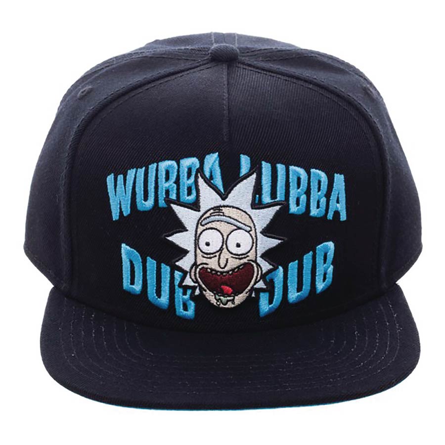 Rick And Morty Wubba Lubba Dub Dub Black Snapback Cap