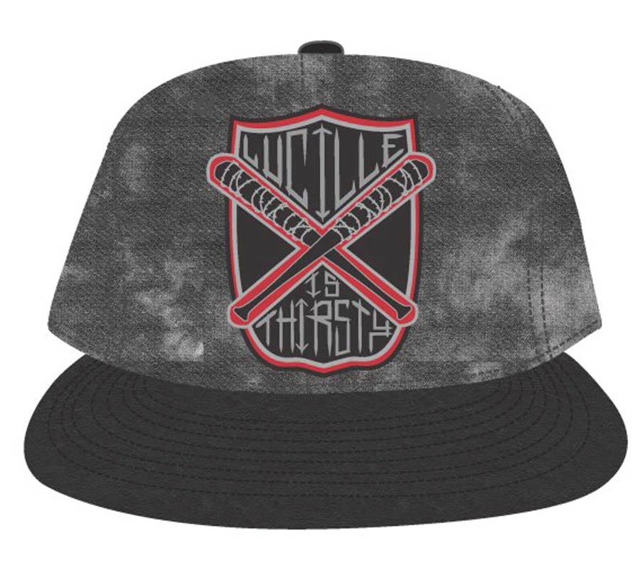 Walking Dead Lucille Dyed Denim Snapback Hat