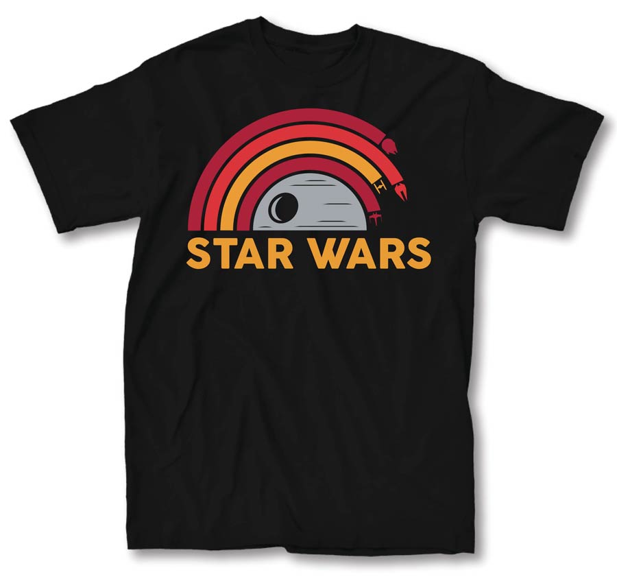 Star Wars Circle Black T-Shirt Large