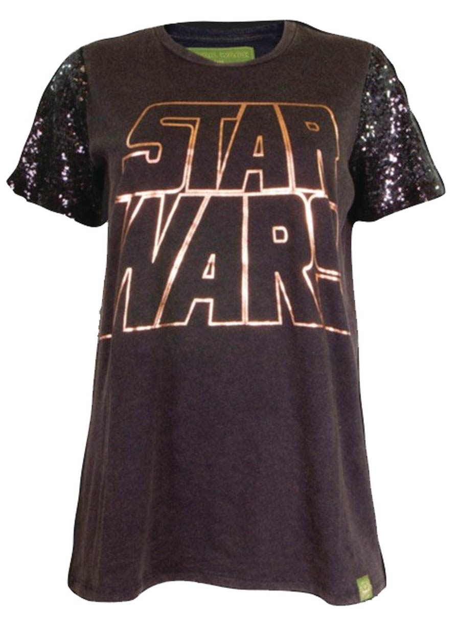 Star Wars Tilt Black Womens T-Shirt Large