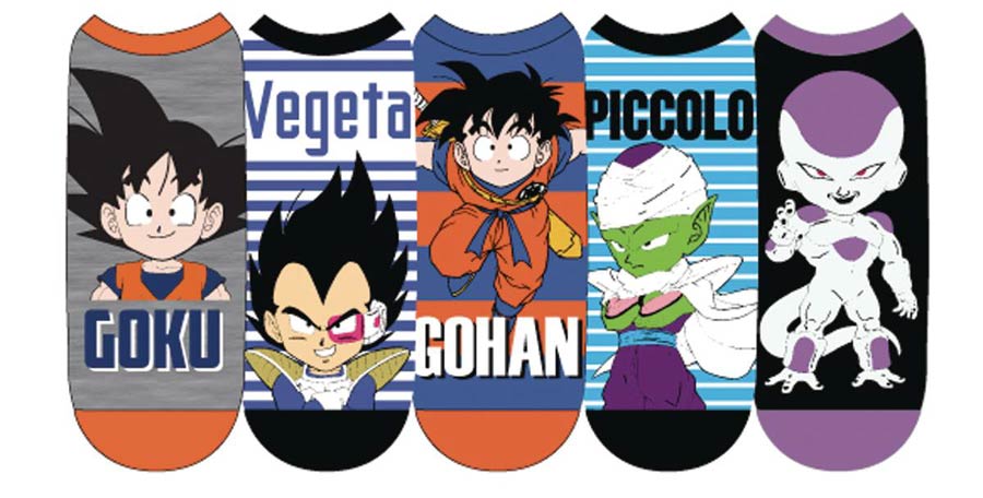 Dragon Ball Z Character Low Cut Socks 5-Pack