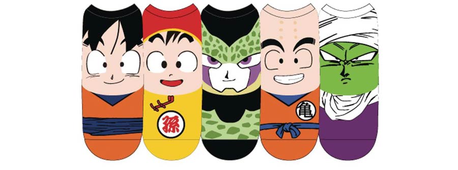 Dragon Ball Z Faces Low Cut Socks 5-Pack