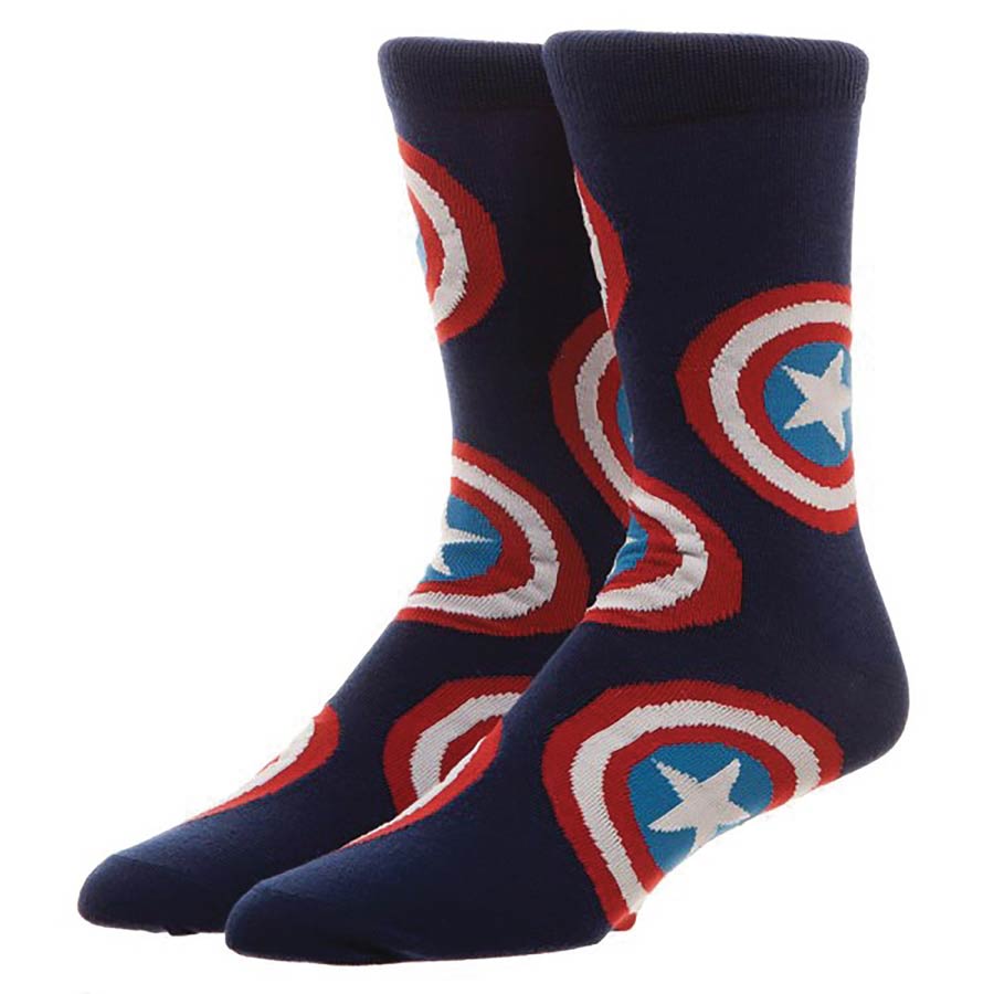 Marvel Captain America All-Over-Print Crew Socks