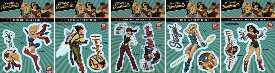 DC Bombshells Previews Exclusive Decal Pack 1 - Hawkgirl Luis Lane Supergirl Stargirl Wonder Woman