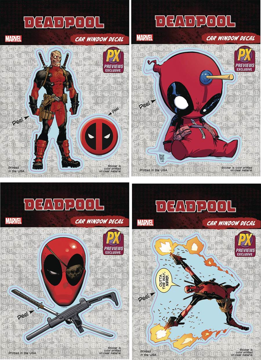 Deadpool Previews Exclusive Decal Pack
