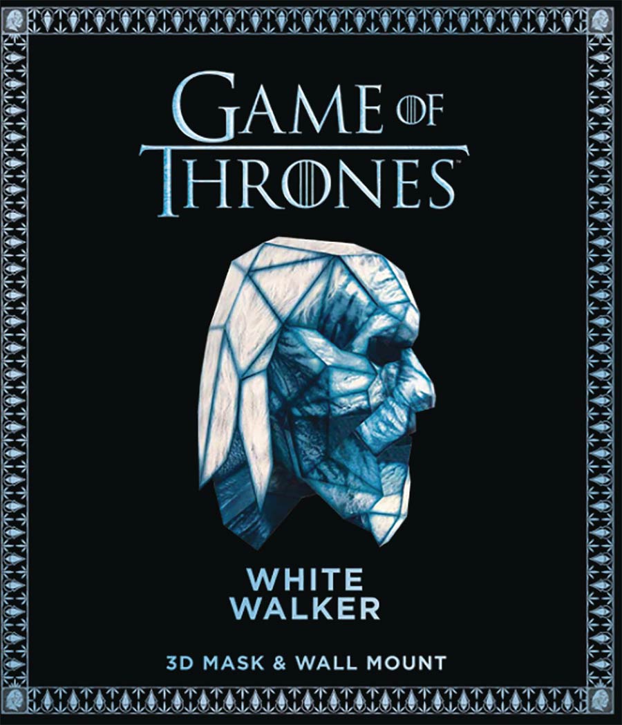 Game Of Thrones Mask With Book White Walker