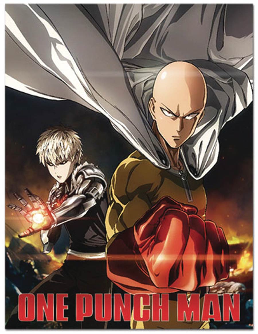 One-Punch Man Saitama & Genos Sublimation Throw Blanket