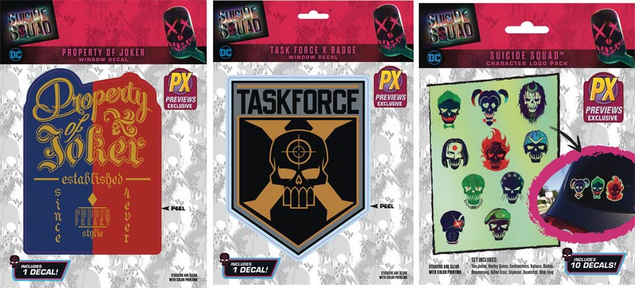 Suicide Squad Previews Exclusive Decal Pack