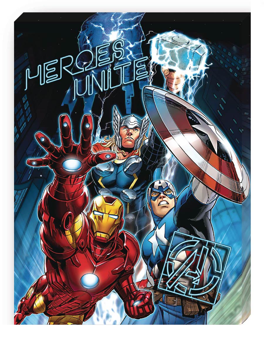 Avengers Unite Portrait Canvas With LED Lights