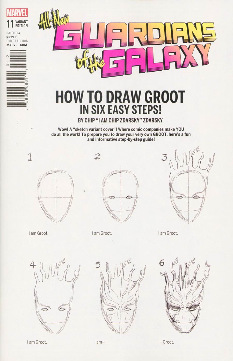 All-New Guardians Of The Galaxy #11 Cover B Variant Chip Zdarsky How-To-Draw Cover
