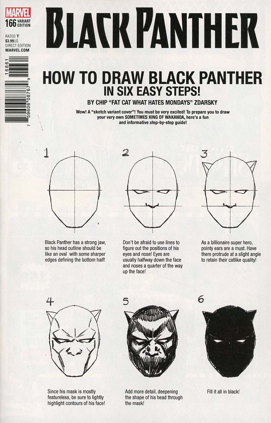 Black Panther Vol 6 #166 Cover D Variant Chip Zdarsky How-To-Draw Cover (Marvel Legacy Tie-In)