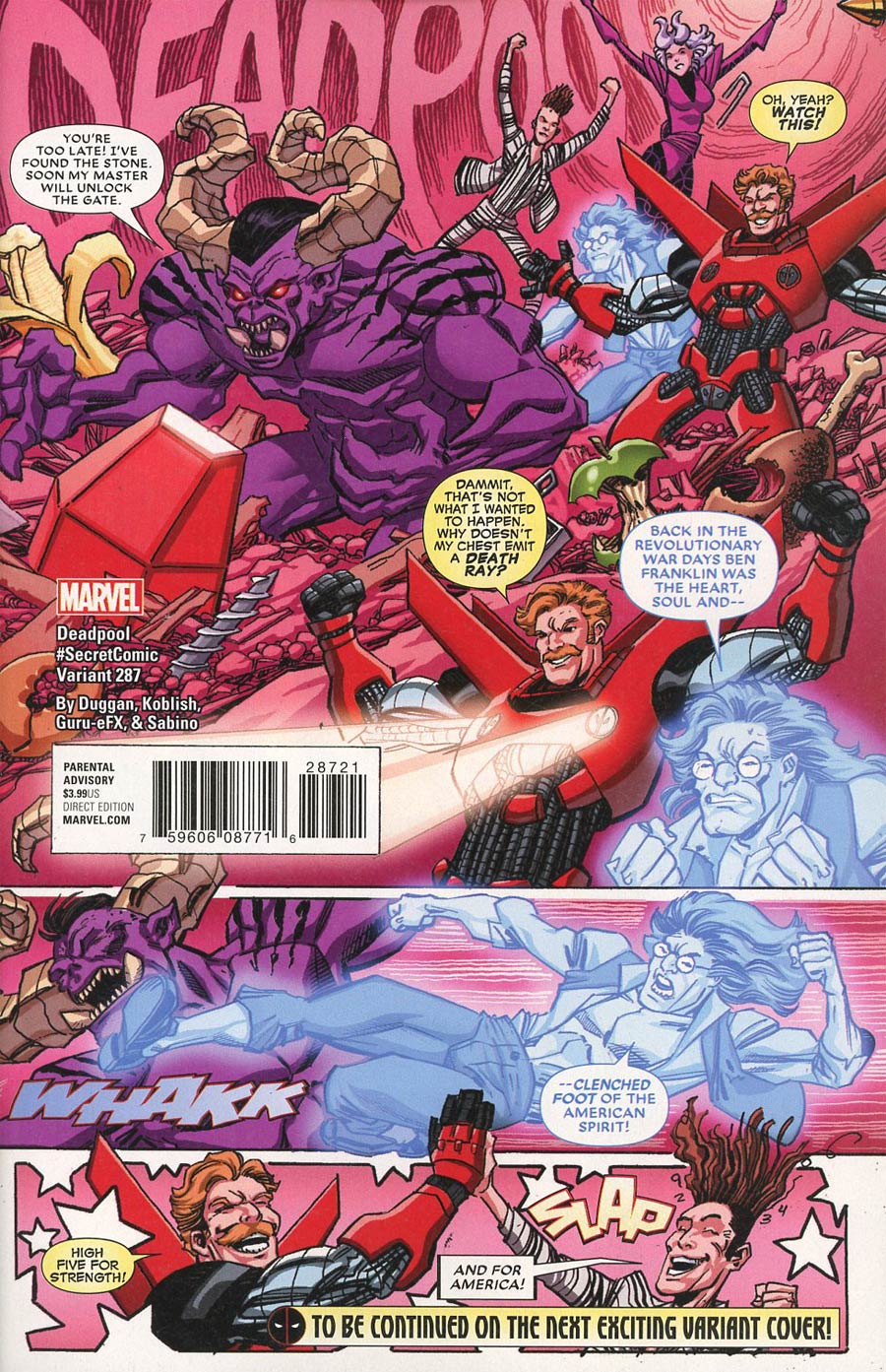 Despicable Deadpool #287 Cover C Variant Scott Koblish Secret Comic Cover (Marvel Legacy Tie-In)