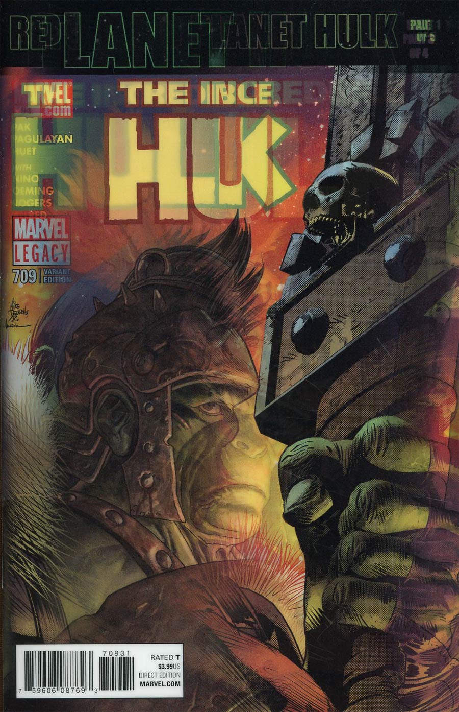 Incredible Hulk Vol 4 #709 Cover B Variant Mike Deodato Jr Lenticular Homage Cover (Marvel Legacy Tie-In)