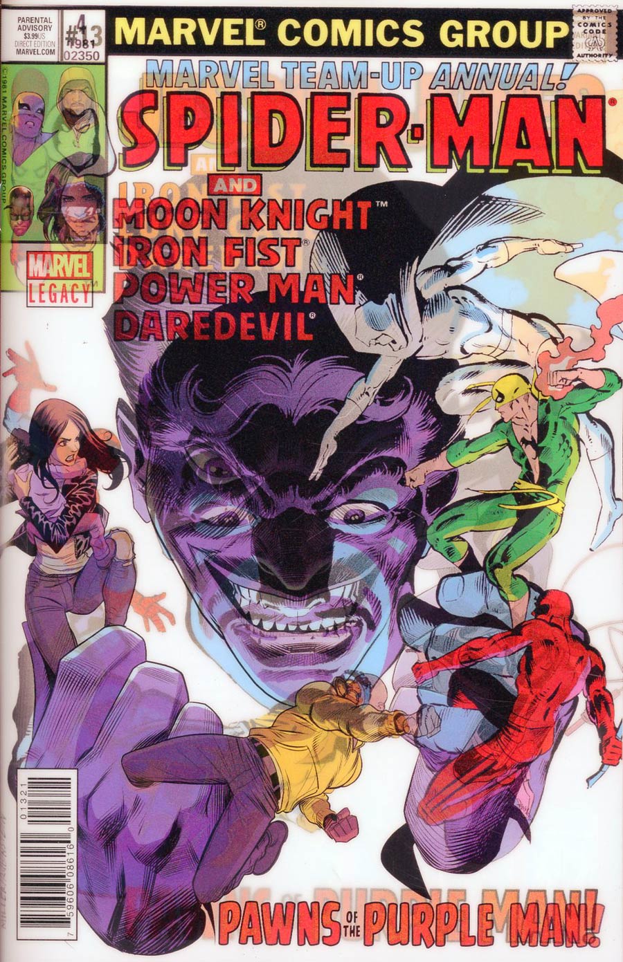 Jessica Jones #13 Cover B Variant Dan Mora Lenticular Homage Cover (Marvel Legacy Tie-In)