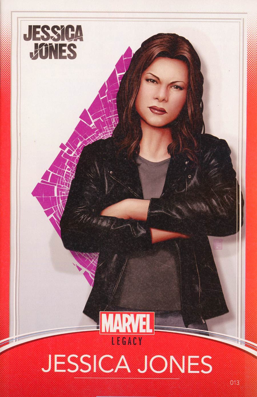 Jessica Jones #13 Cover C Variant John Tyler Christopher Trading Card Cover (Marvel Legacy Tie-In)