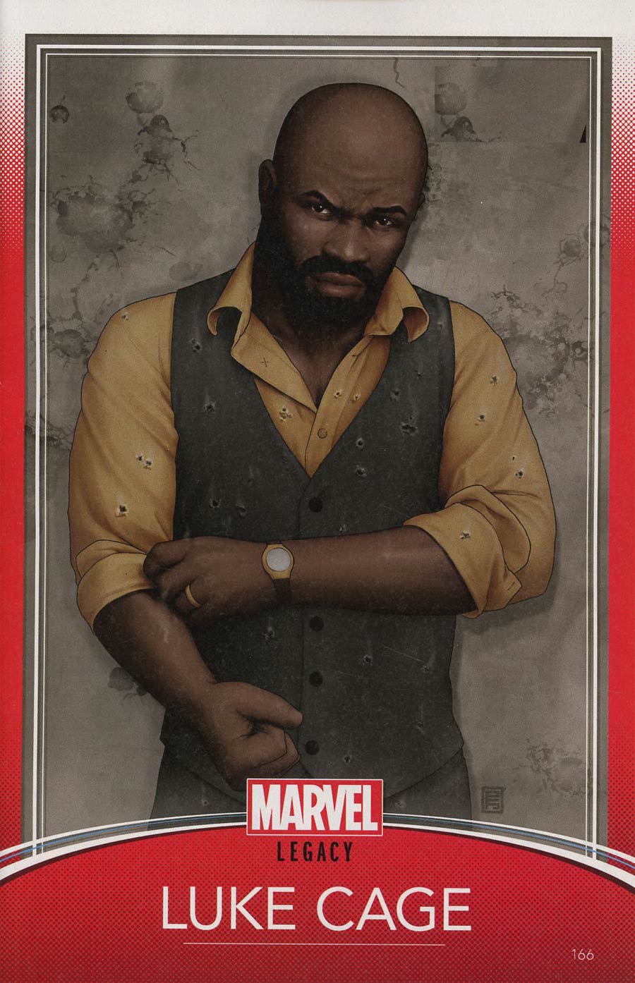 Luke Cage #166 Cover C Variant John Tyler Christopher Trading Card Cover (Marvel Legacy Tie-In)