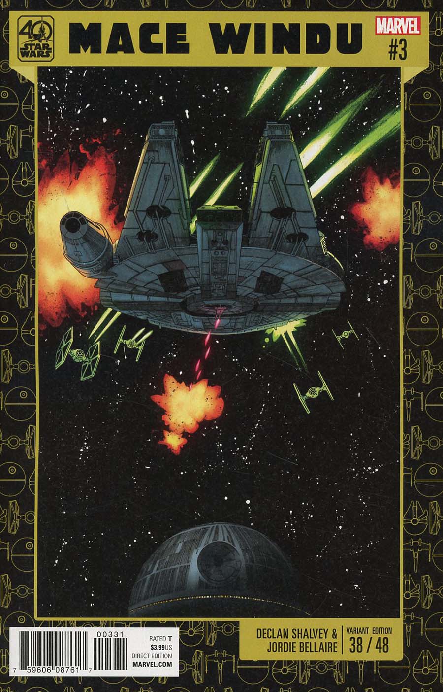 Star Wars Jedi Of The Republic Mace Windu #3 Cover B Variant Declan Shalvey Star Wars 40th Anniversary Cover