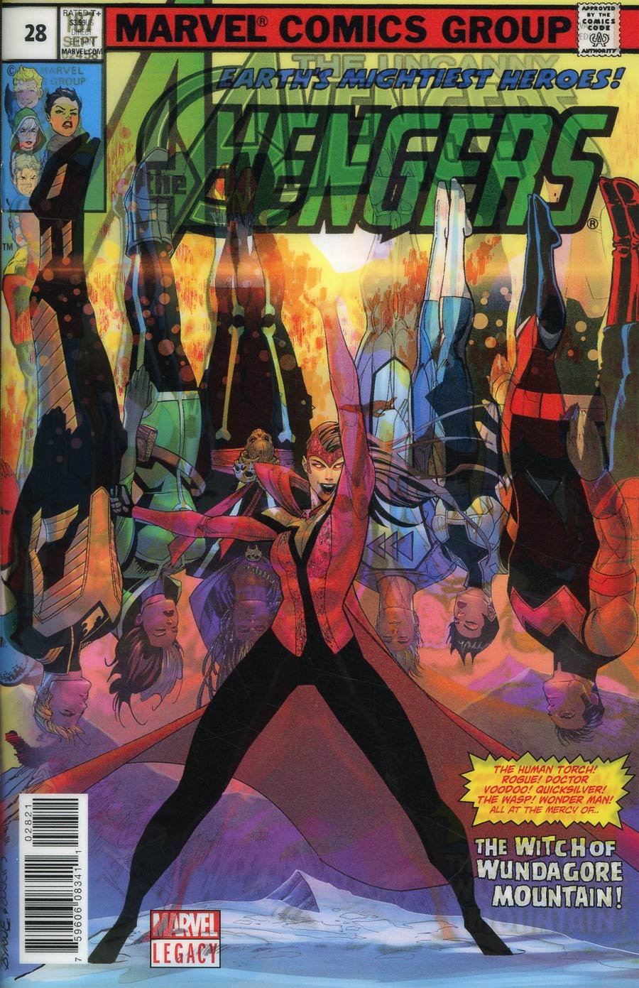 Uncanny Avengers Vol 3 #28 Cover B Variant Jon Malin Lenticular Homage Cover (Marvel Legacy Tie-In)