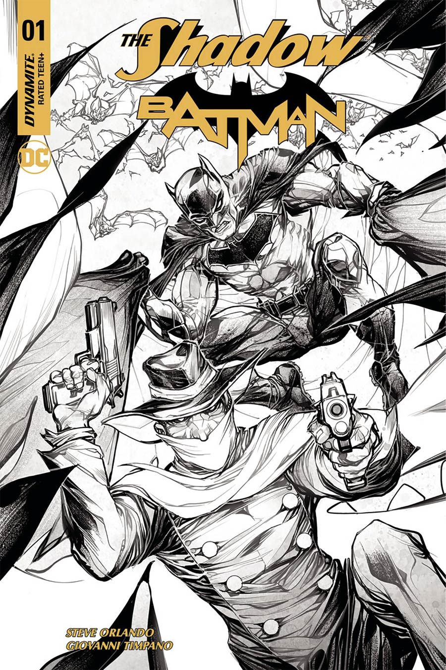Shadow Batman #1 Cover I Incentive Howard Porter Black & White Cover
