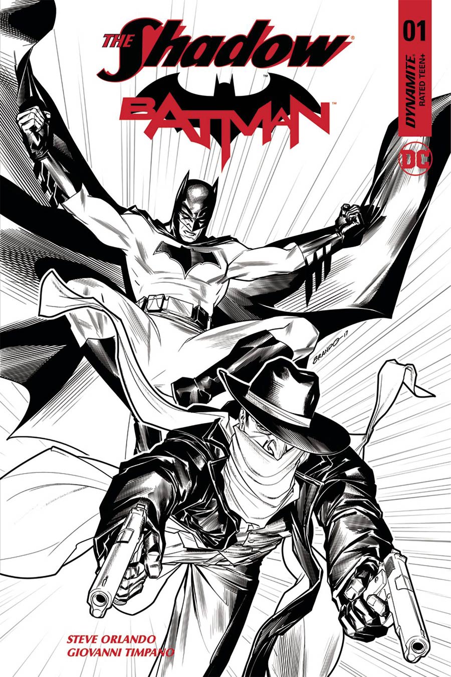 Shadow Batman #1 Cover K Incentive Brandon Peterson Black & White Cover