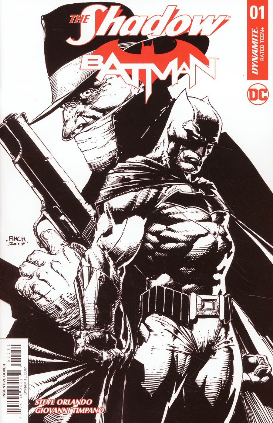 Shadow Batman #1 Cover O Incentive David Finch Black & White Cover