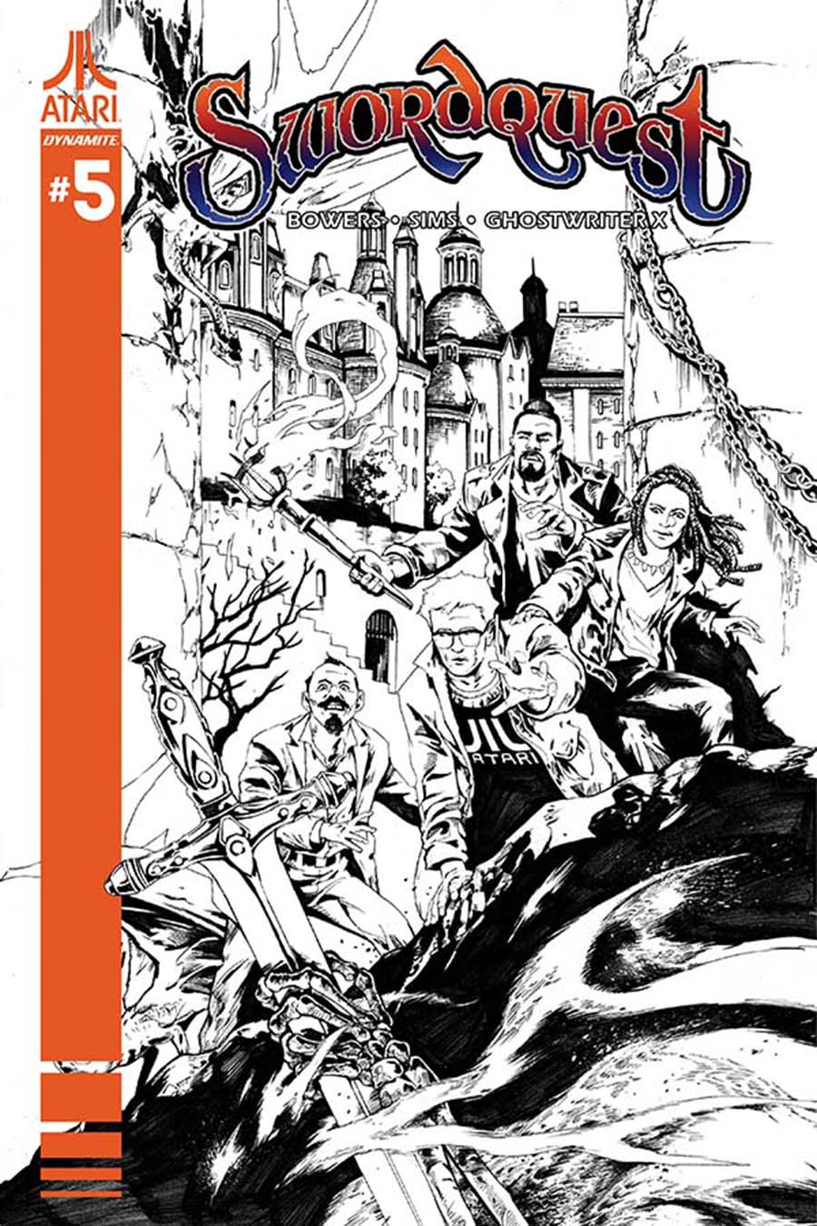 Swordquest #5 Cover D Incentive Jonathan Lau Black & White Cover