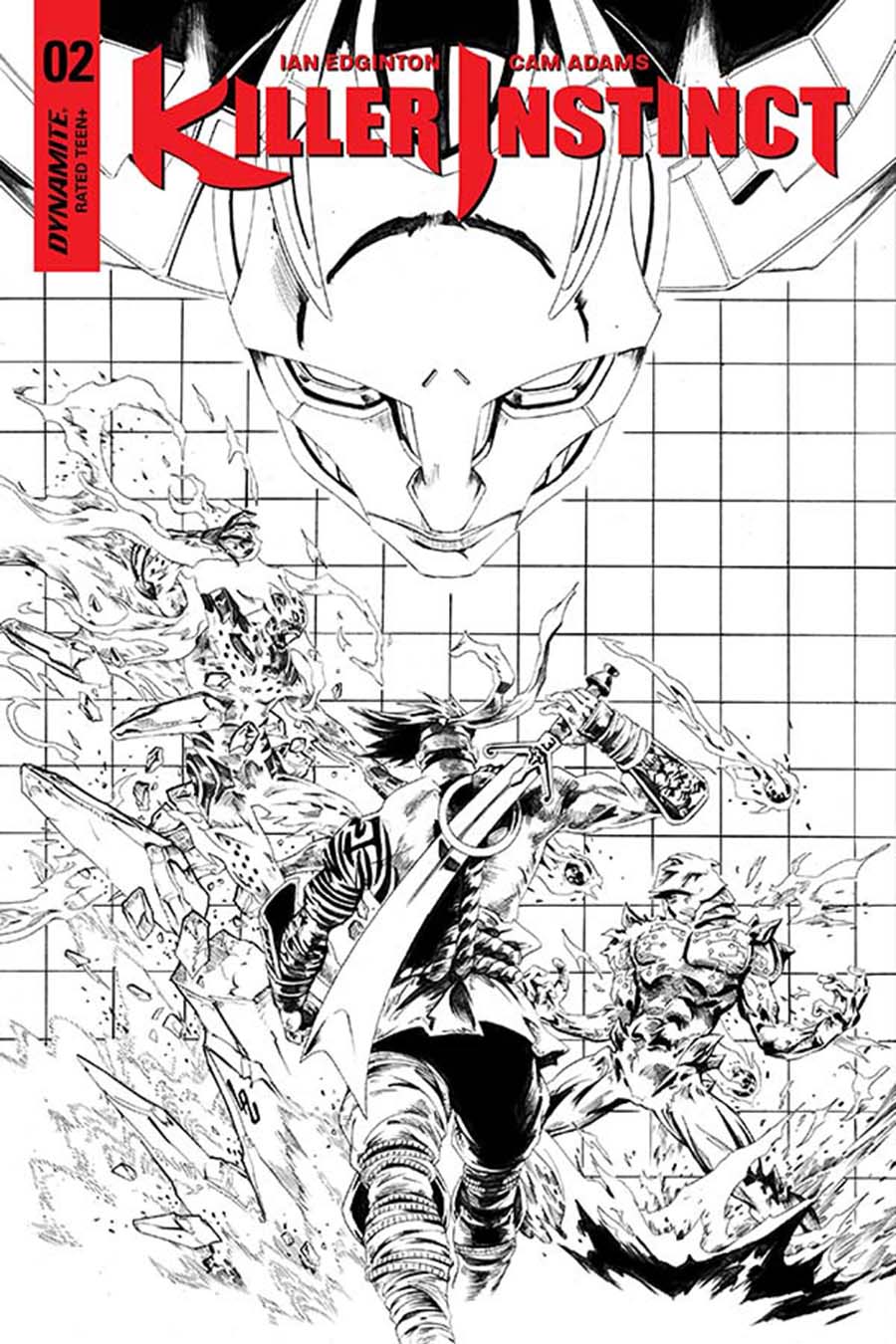 Killer Instinct Vol 2 #2 Cover D Incentive Jonathan Lau Black & White Cover