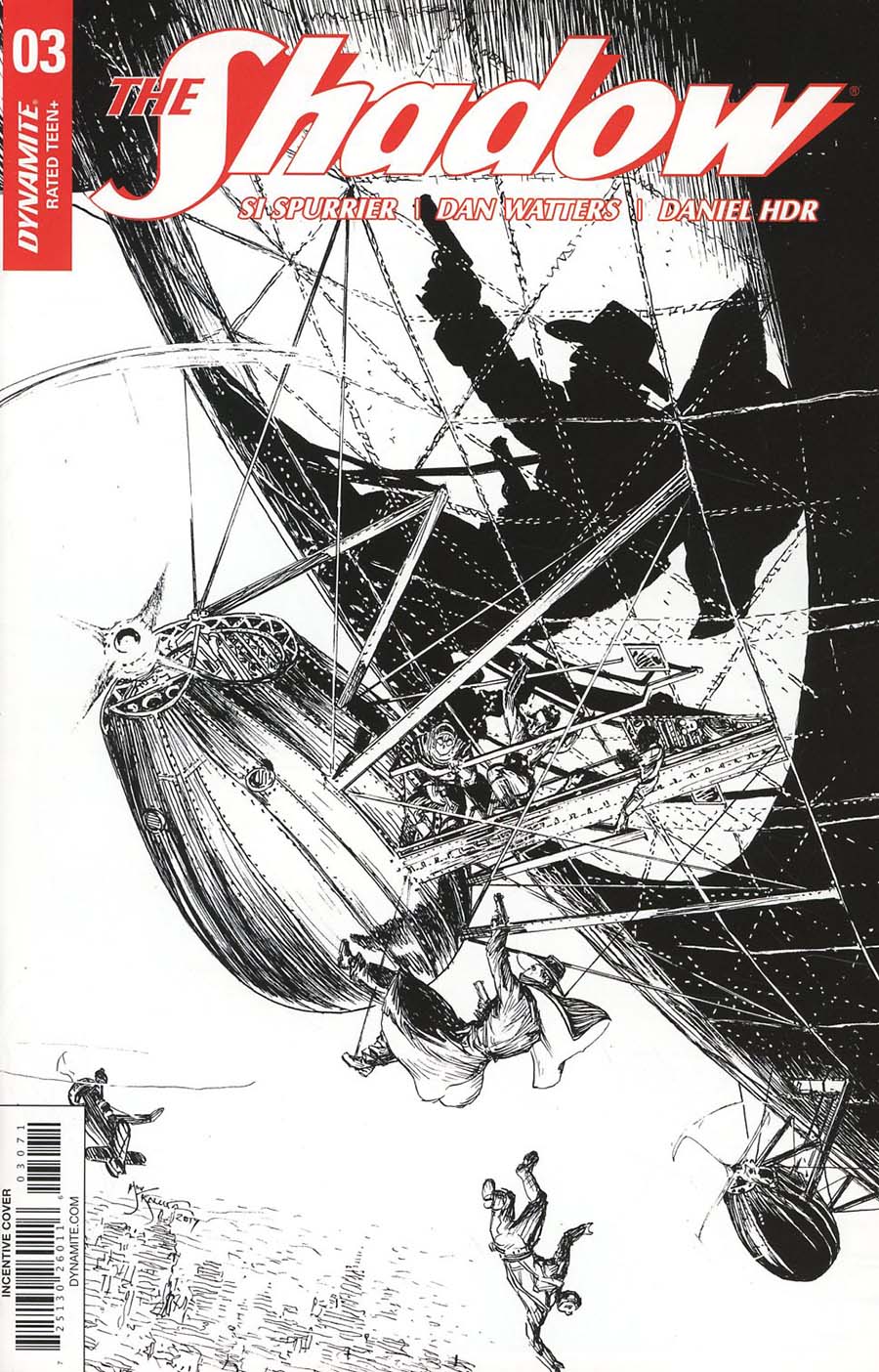 Shadow Vol 7 #3 Cover G Incentive Michael Kaluta Black & White Cover