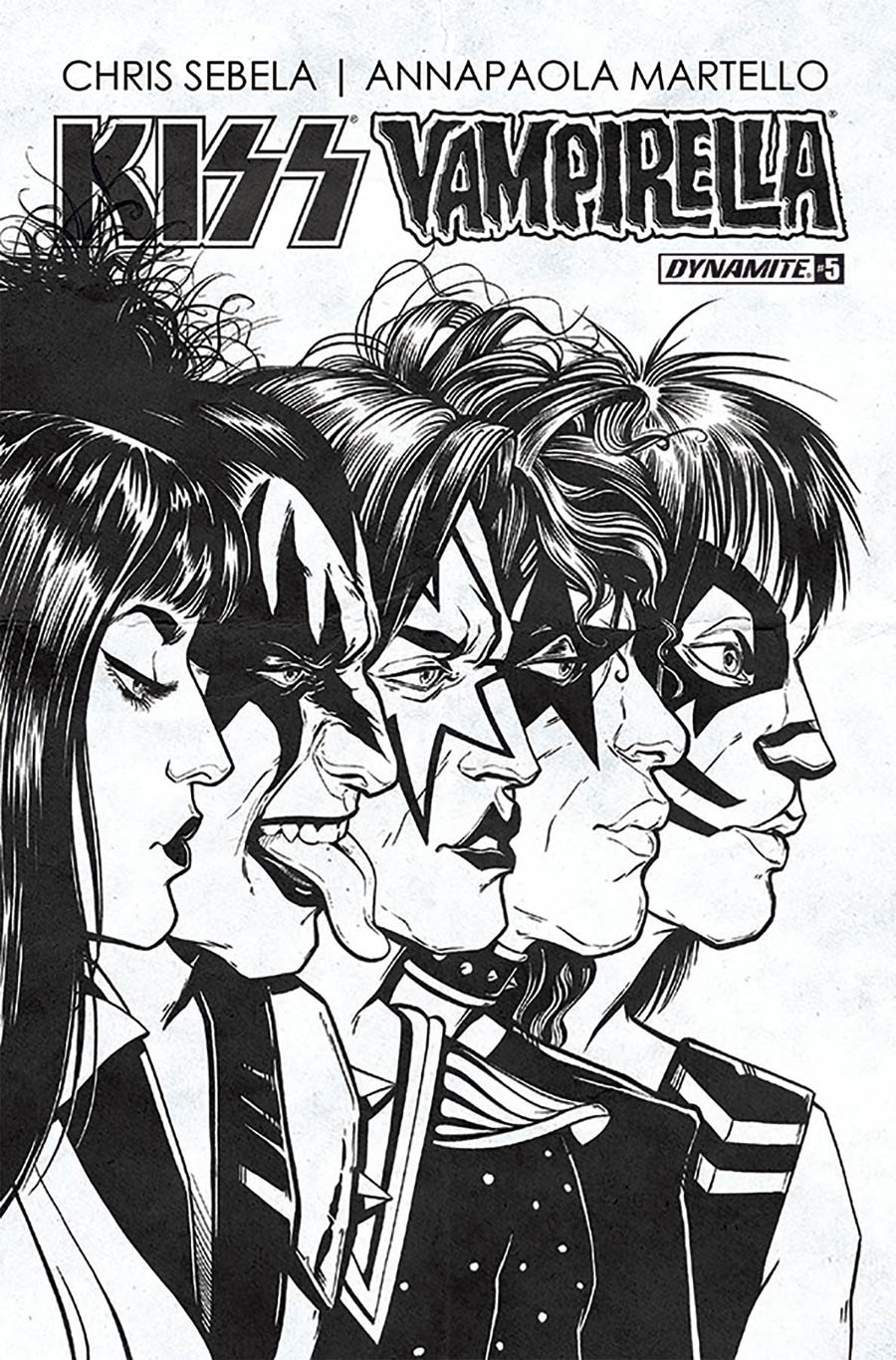 KISS Vampirella #5 Cover E Incentive Carli Ihde Black & White Cover