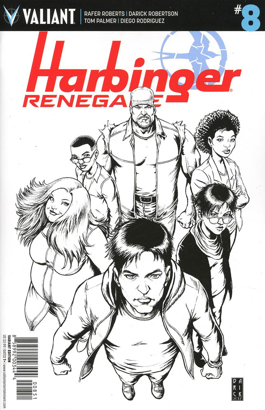 Harbinger Renegade #8 Cover E Incentive Darick Robertson Sketch Cover