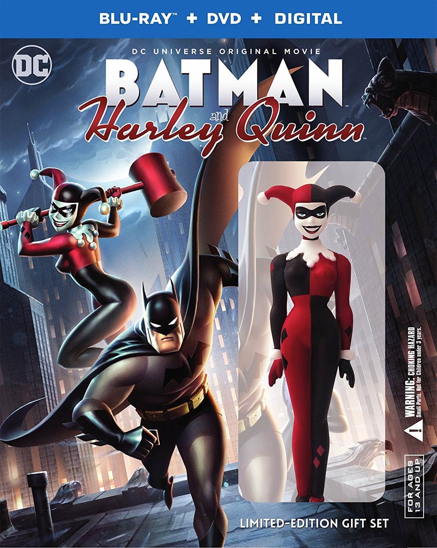 Batman And Harley Quinn With Figurine Blu-ray DVD