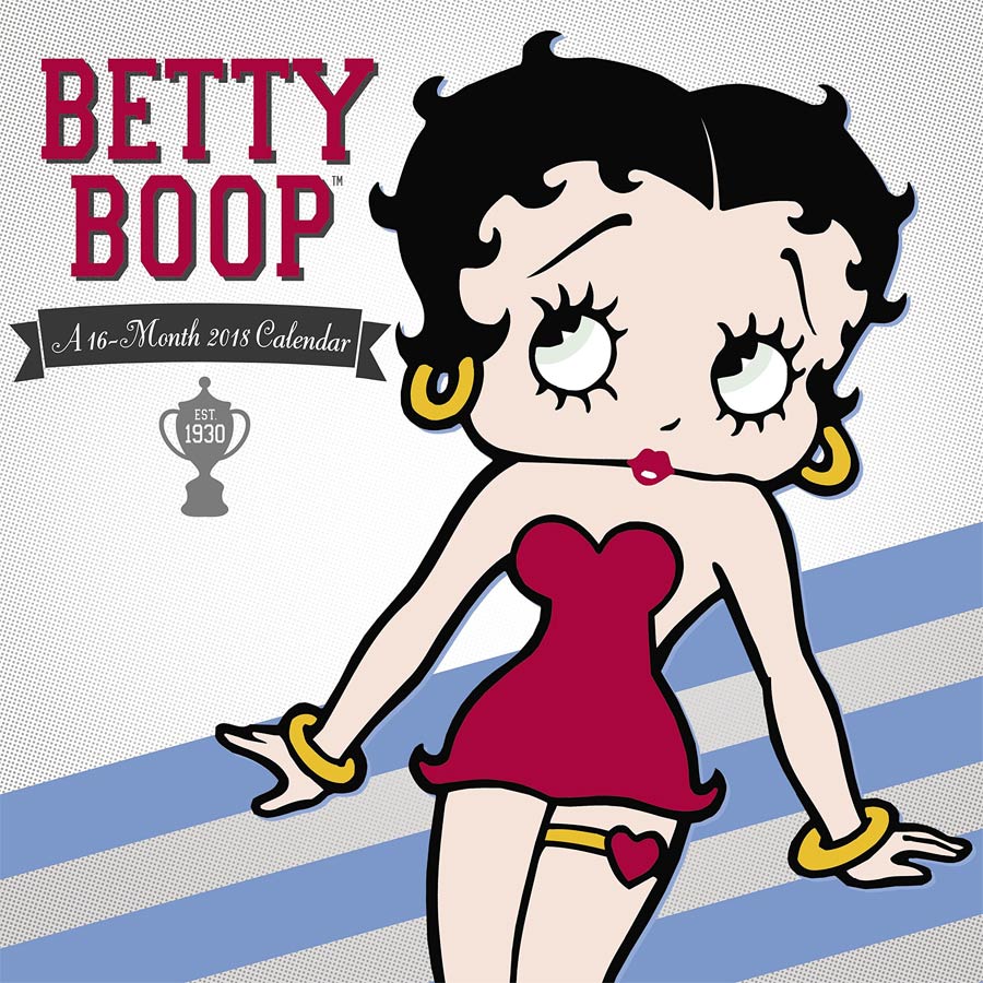 Betty Boop Stripe 2018 12x12-inch Wall Calendar