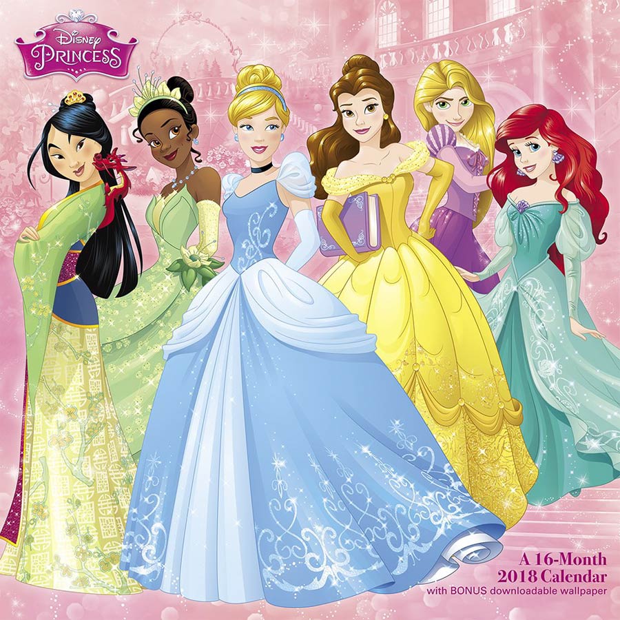 Disney Princess Group 2018 12x12-inch Wall Calendar