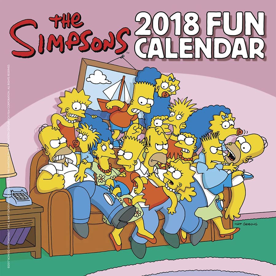 Simpsons 2018 7x7-inch Mini Wall Calendar