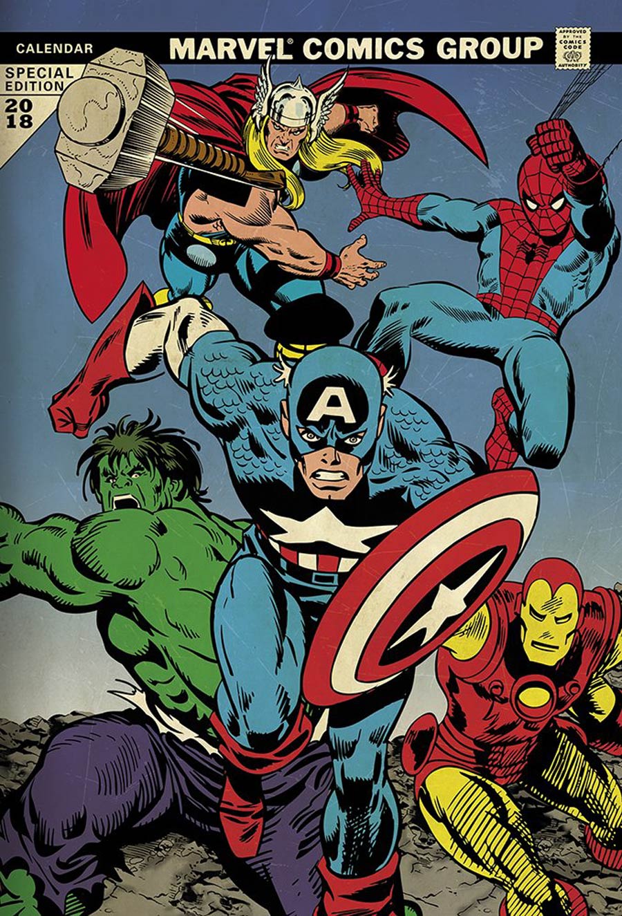 Marvel Avengers 2018 9x14-inch Wall Calendar