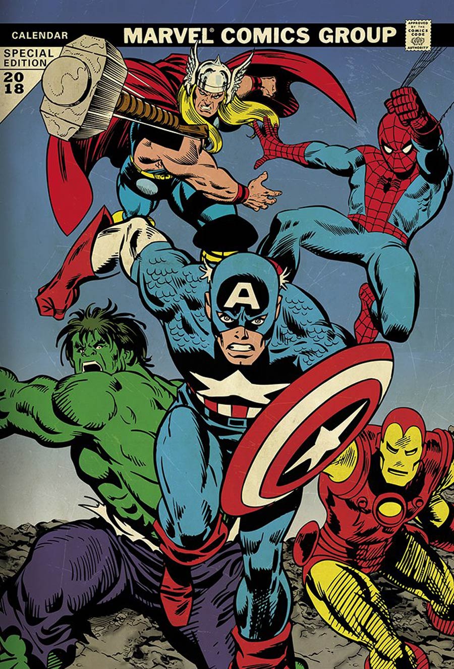 Marvel Avengers 2018 9x14-inch Wall Calendar