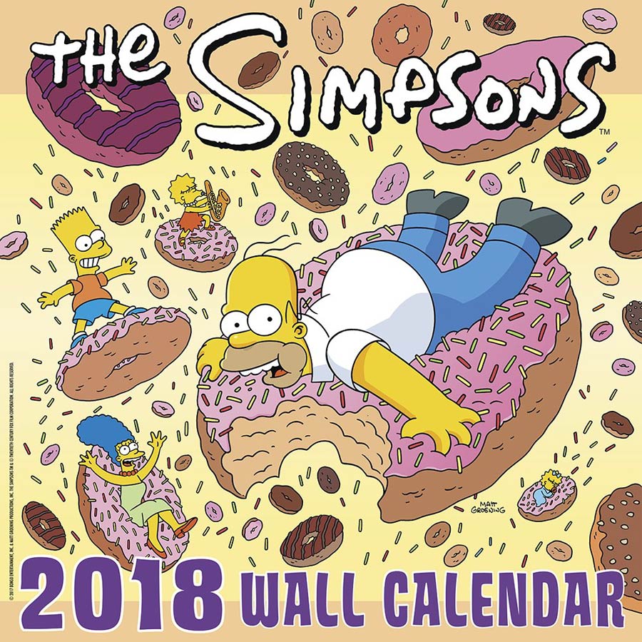 Simpsons Green 2018 12x12-inch Wall Calendar