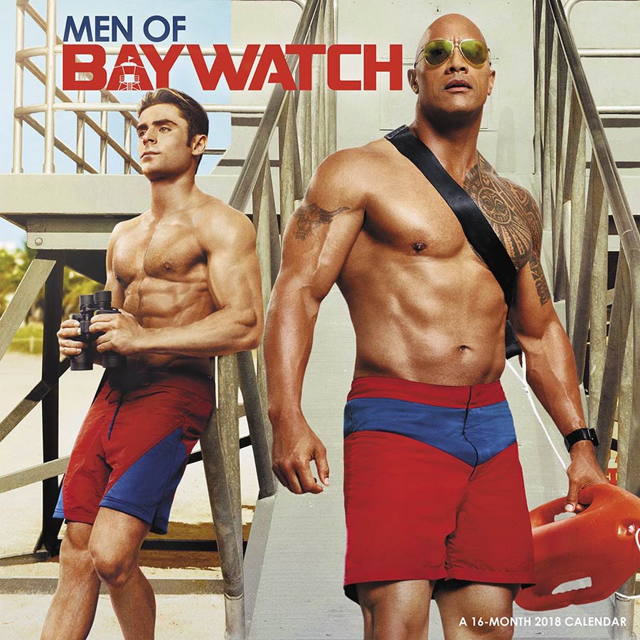 Men Of Baywatch 2018 12x12-inch Wall Calendar