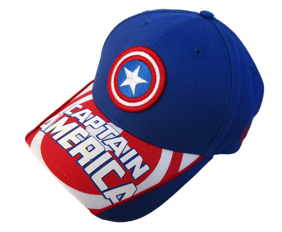 Captain America Logo Scramble Blue 950 Snapback Cap