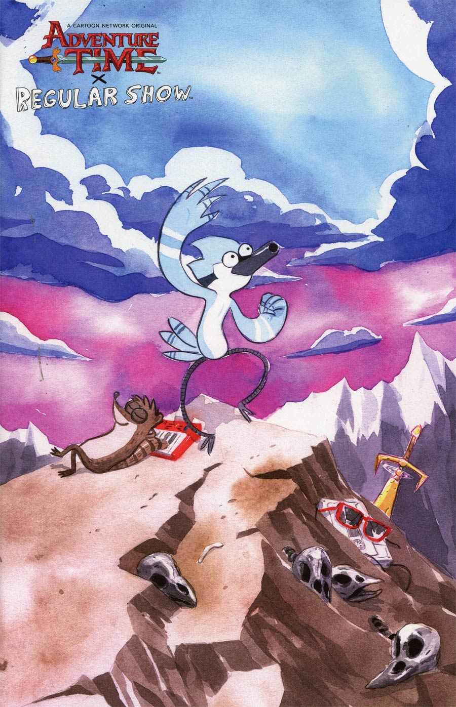 Adventure Time Regular Show #1 Cover D Incentive Dustin Nguyen Mash-Up Homage Virgin Variant Cover