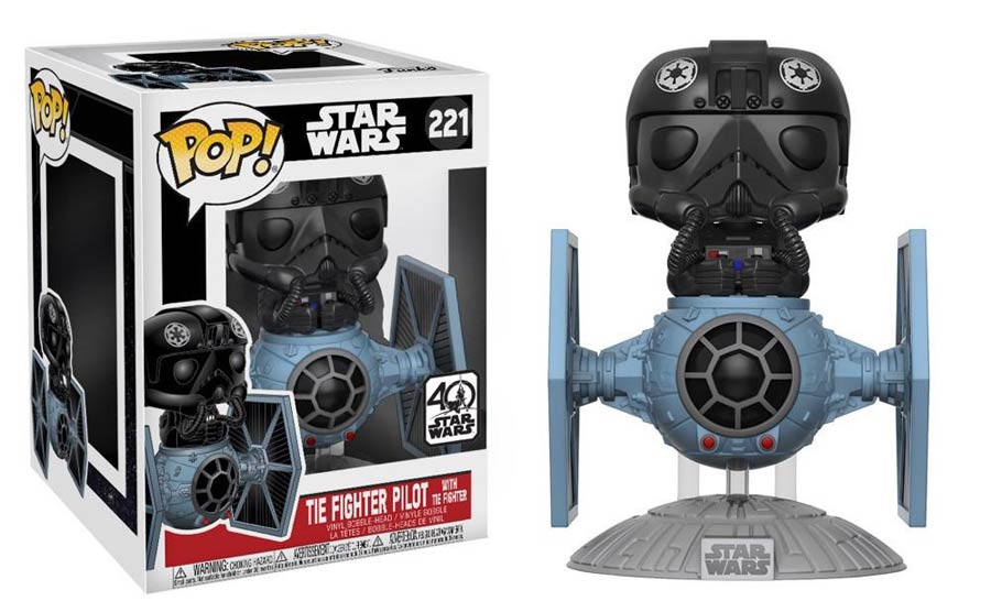 POP Star Wars 221 Deluxe TIE Fighter With TIE Pilot Vinyl Figure