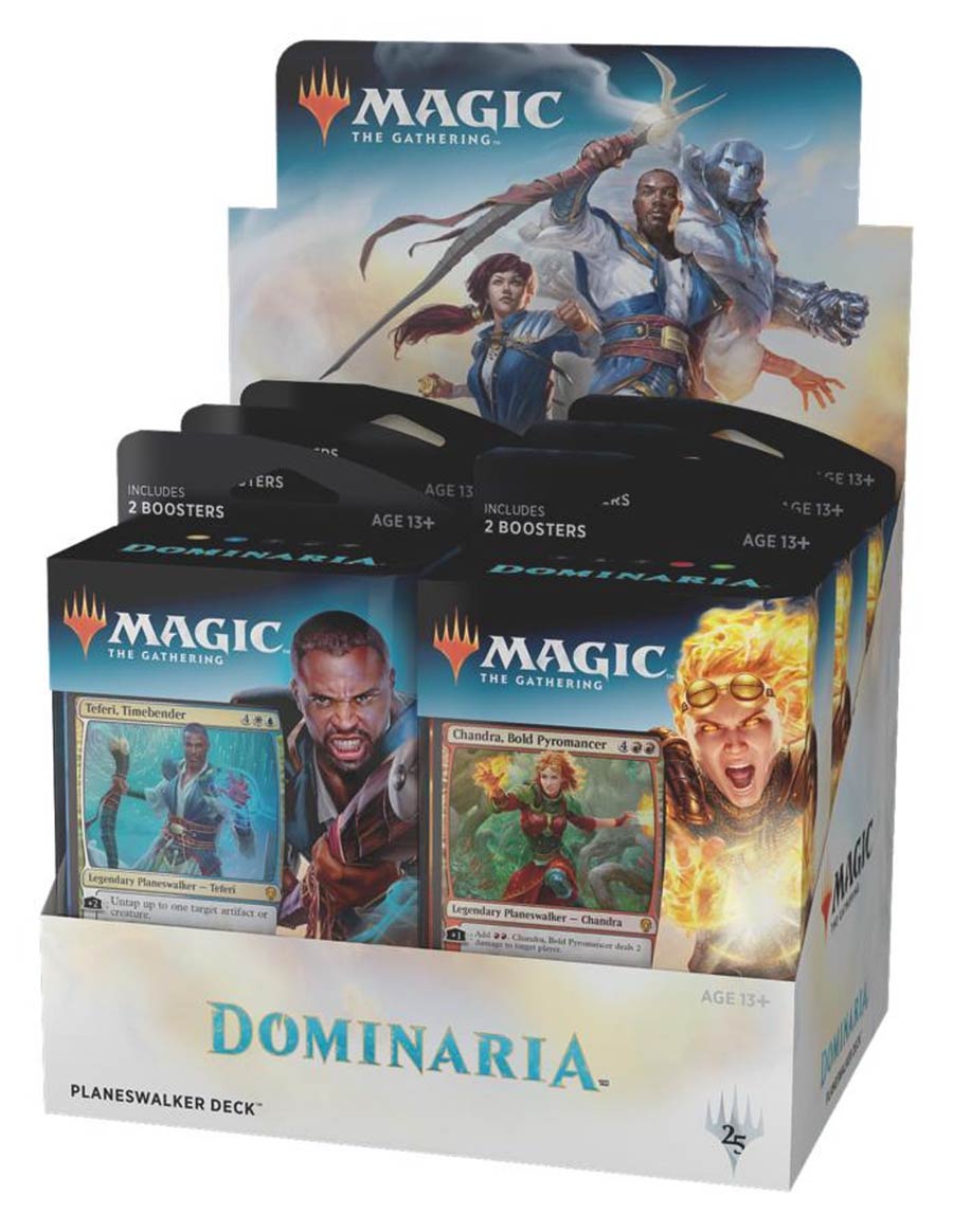 Magic The Gathering Dominaria Planeswalker Deck Display Of 6 Decks