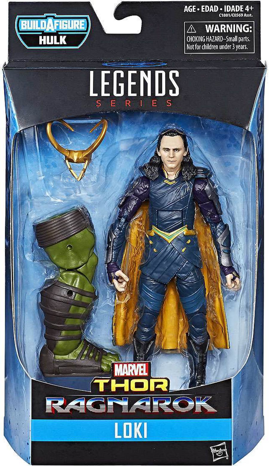 Thor Legends 6-Inch Action Figure - Thor Ragnarok Loki With Hulk Build-A-Figure Part