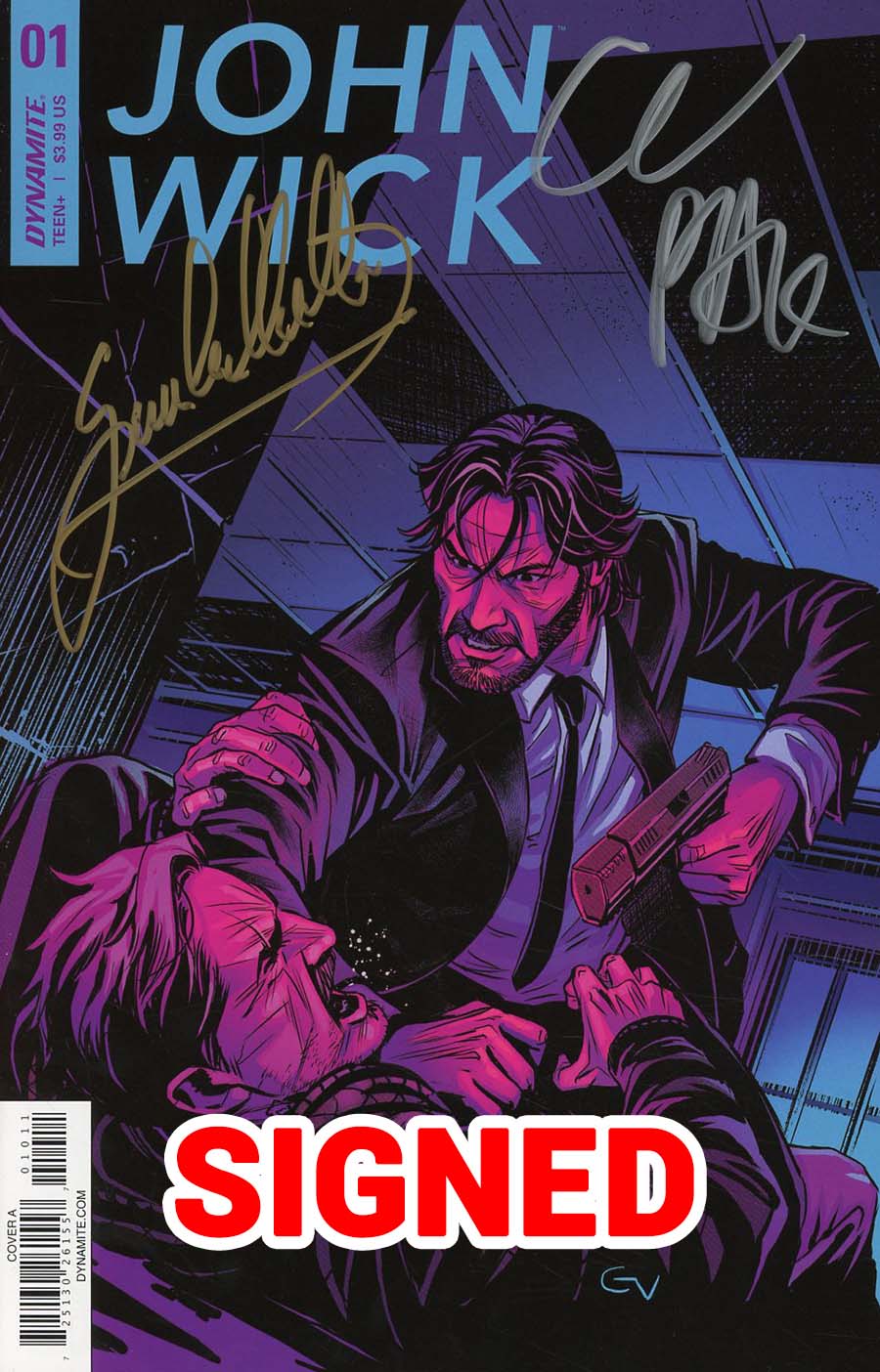 John Wick #1 Cover F Regular Giovanni Valletta Cover Signed By Greg Pak & Giovanni Valletta