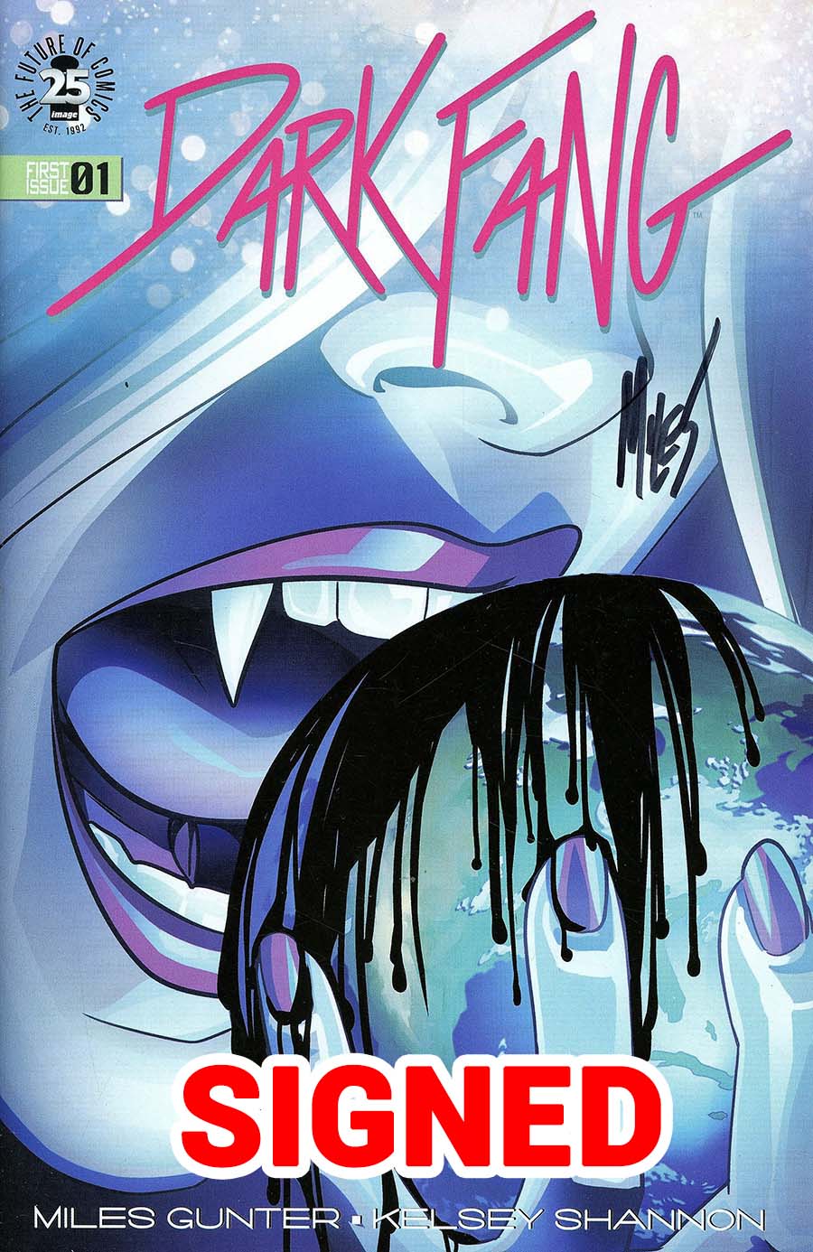 Dark Fang #1 Cover B Signed By Miles Gunter
