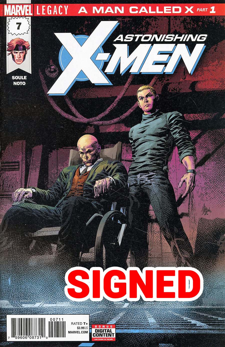 Astonishing X-Men Vol 4 #7 Cover H Regular Phil Noto Cover Signed By Charles Soule (Marvel Legacy Tie-In)