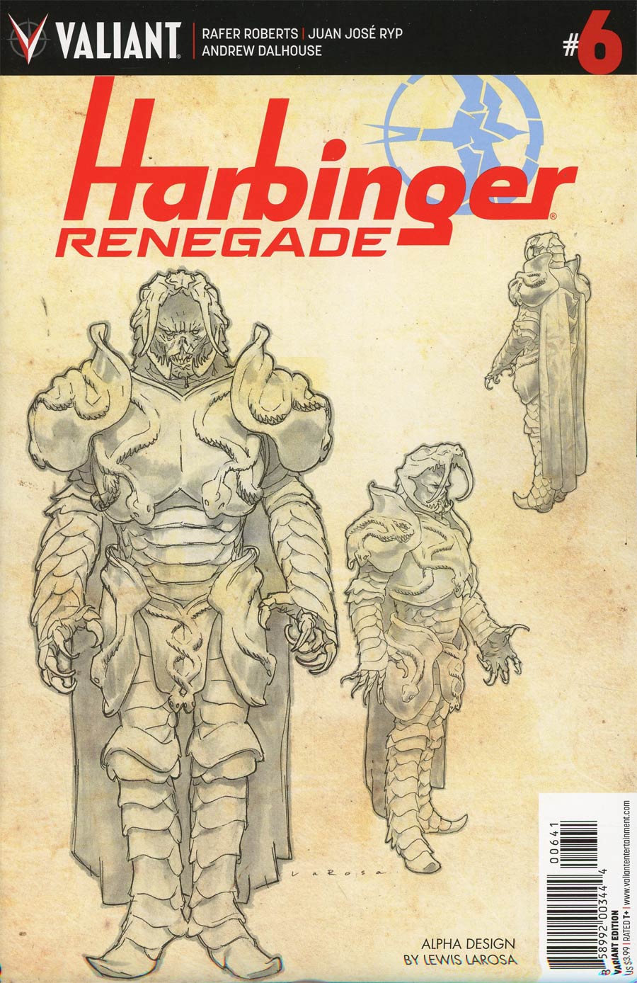 Harbinger Renegade #6 Cover D Incentive Lewis Larosa Character Design Variant Cover