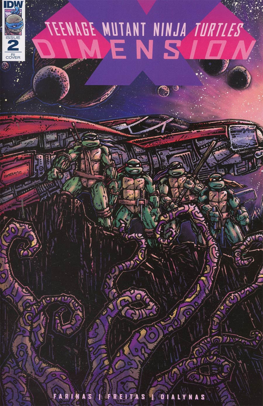 Teenage Mutant Ninja Turtles Dimension X #2 Cover C Incentive Kevin Eastman Variant Cover