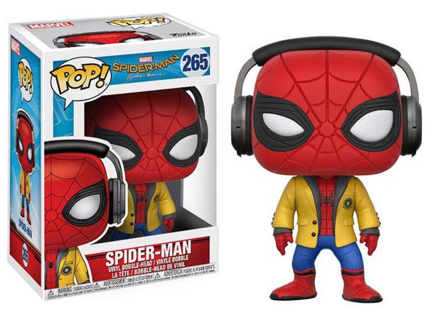 POP Marvel 265 Spider-Man Homecoming Spider-Man With Headphones Vinyl Bobble Head