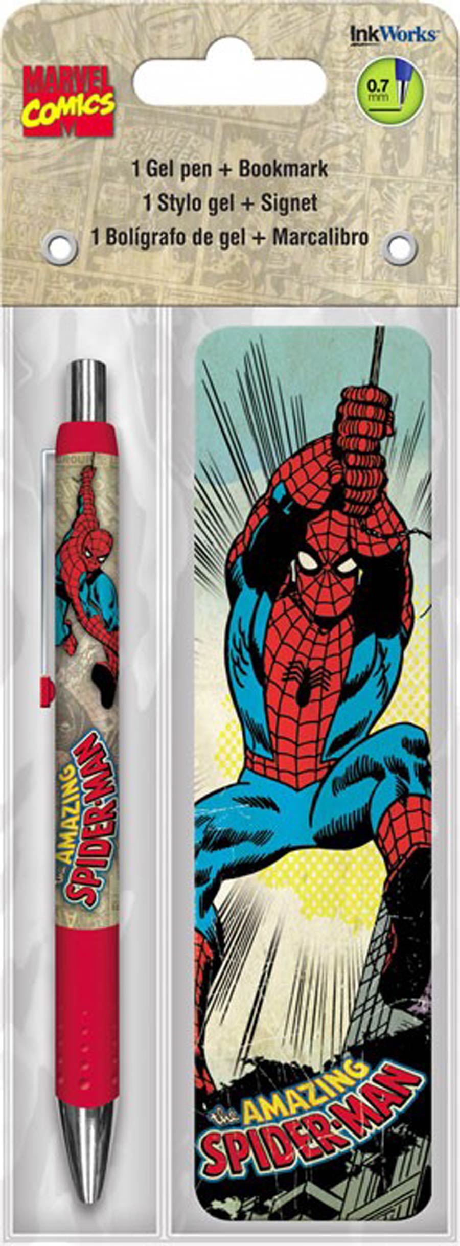 Spider-Man Gel Pen And Bookmark